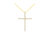 10K Yellow Gold Plated .925 Sterling Silver 2.0 Cttw Round Cut Diamond Cross Pendant Necklace - Yellow Gold