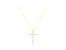 10K Yellow Gold Plated .925 Sterling Silver 2.0 Cttw Round Cut Diamond Cross Pendant Necklace