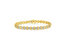 10K Yellow Gold Plated .925 Sterling Silver 2.0 Cttw Round Diamond Cluster "X" Shaped Link Bracelet - 10K Yellow Gold