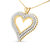 10K Yellow Gold Plated .925 Sterling Silver 2.00 Cttw Diamond Heart 18" Pendant Necklace - I-J Color, I2-I3 Clarity