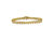 10K Yellow Gold Plated .925 Sterling Silver 7.0 cttw 2-Prong Set Round Brilliant Cut Diamond "S" Link Bracelet - 10K Yellow Gold