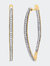 10k Yellow Gold Round Cut Diamond Earrings - Yellow Gold