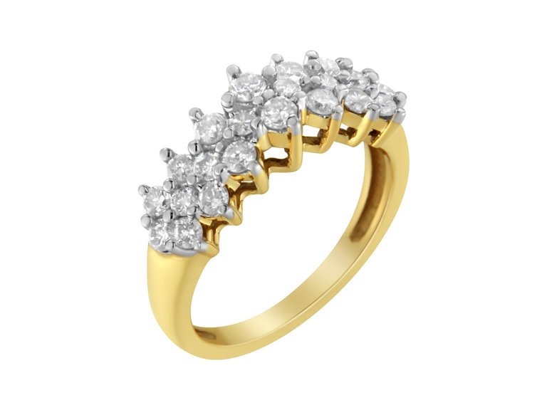 10K Yellow Gold Round Diamond Ring - 10k Yellow Gold