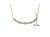 10KT Rose Gold Plated Sterling Silver Round Diamond Bar Necklace