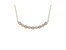 10KT Rose Gold Plated Sterling Silver Round Diamond Bar Necklace - Rose 