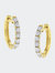 10KT Two-Toned Gold Diamond Hoop Earring - Two-Toned Gold