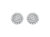 10KT White Gold 1/2 Cttw Double Halo Brilliant Round-Cut Diamond Stud Earrings - White