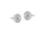 10KT White Gold 1/2 Cttw Double Halo Brilliant Round-Cut Diamond Stud Earrings