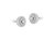 10KT White Gold 1/2 Cttw Double Halo Brilliant Round-Cut Diamond Stud Earrings