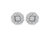10kt White Gold 1/4ct Diamond Floral Cluster Stud Earring - White Gold