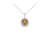 10KT White Gold Diamond And 9 mm Morganite Gemstone Oval Pendant Necklace - White