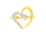 10KT Yellow Gold 1/10 cttw Diamond Heart Shape Ring - Yellow