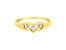 10KT Yellow Gold 1/20 cttw Diamond Triple Heart Diamond Ring - Yellow