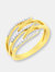 10KT Yellow Gold 1/20 cttw Diamond Triple Heart Diamond Ring