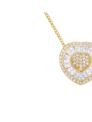10KT Yellow Gold Diamond Heart Pendant Necklace - Yellow