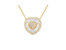 10KT Yellow Gold Diamond Heart Pendant Necklace - Yellow