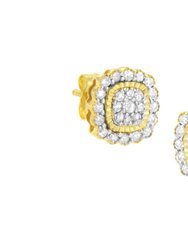 10KT Yellow Gold Diamond Stud Earrings - Yellow