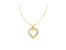 10KT Yellow Gold Heart Shaped 1/4 cttw Diamond Pendant Necklace