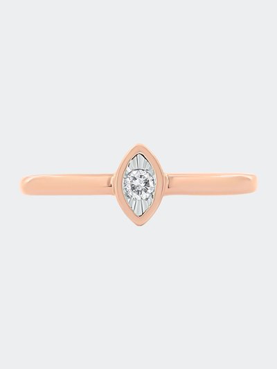 Haus of Brilliance 14 K Rose Gold Plated .925 Sterling Silver 1/20 Cttw Miracle Set Diamond Promise Ring product