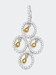 14K Gold 2/5 cttw Round Diamond Pendant Necklace - White/Gold