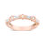 14K Rose Gold 3/8 Cttw Baguette And Round Diamond Bridal Band - H-I Color, VS1-VS2 Clarity - Size 6.75