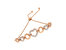 14K Rose Gold Plated .925 Sterling Silver Diamond Accent Circle and Heart Link Adjustable 6”-10” Bolo Bracelet