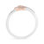 14K Rose Gold Plated And White .925 Sterling Silver 1/5 Cttw Round-Cut Diamond Open Heart Promise Ring - I-J Color, I2-I3 Clarity - Ring Size 6