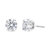 14K White Gold 1 1/2 Cttw Lab Grown Diamond Solitaire Stud Earrings With Screwbacks - F-G Color, VS2-SI1 Clarity - White Gold