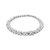14K White Gold 1 1/2 Cttw Round Diamond Floral Clover-Shaped Link Bracelet - H-I Color, SI1-SI2 Clarity - Size 7"