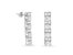 14K White Gold 1 1/3 Cttw Round And Baguette Cut Diamond Earrings - White