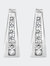 14k White Gold 1/2 Cttw Channel Set Round Brilliant Diamond Huggy Hoop Earrings