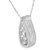 14K White Gold 1/2 Cttw Invisible Set Princess Cut Diamond Vertical Bar Block Pendant 18" Necklace - H-I Color, SI2-I1 Clarity