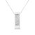 14K White Gold 1/2 Cttw Invisible Set Princess Cut Diamond Vertical Bar Block Pendant 18" Necklace - H-I Color, SI2-I1 Clarity - Gold