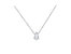 14K White Gold 1/2 Cttw Lab Grown Pear Shape Solitaire Diamond Pendent 18" Necklace