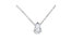 14K White Gold 1/2 Cttw Lab Grown Pear Shape Solitaire Diamond Pendent 18" Necklace - White