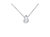 14K White Gold 1/2 Cttw Lab Grown Pear Shape Solitaire Diamond Pendent 18" Necklace - White