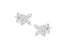 14K White Gold 1/2 Cttw Marquise Diamond 8 Stone Floral Leaf Stud Earrings - 14K White Gold