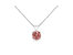 14K White Gold 1/2 Cttw Round Brilliant Cut Lab Grown Pink Diamond 4 Prong Solitaire Pendant Necklace - White