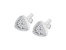 14K White Gold 1/2 Cttw Trillion Shaped Diamond Stud Earrings
