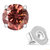 14K White Gold 1/3 Cttw 4-Prong Set Round Brilliant-Cut Pink Diamond Solitaire Stud Earrings - Treated Pink Color, VS2-SI1 Clarity