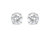 14K White Gold 1/3 Cttw Round Brilliant-Cut Near Colorless Diamond Classic 4-Prong Stud Earrings - White