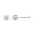 14K White Gold 1/4 Cttw Lab Grown Diamond 4-Prong Classic Solitaire Stud Earrings - G-H Color, VS2-SI1 Clarity