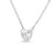 14k White Gold 1/4 Cttw Lab Grown Heart Shape Diamond Solitaire 18" Pendant Necklace - E-F Color, SI1-SI2 Clarity