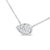 14K White Gold 1/4 Cttw Round Diamond Composite Teardrop Shape 18" Pendant Necklace - G-H Color, SI2-I1 Clarity