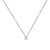 14K White Gold 1/5 Cttw Emerald Shape Solitaire Diamond 18" Pendant Necklace - G-H Color, VS2-SI1 Clarity