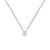 14K White Gold 1/5 Cttw Emerald Shape Solitaire Diamond 18" Pendant Necklace - G-H Color, VS2-SI1 Clarity - Gold
