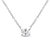 14K White Gold 1/5 Cttw Oval Shape Solitaire Diamond East West 18" Pendant Necklace - G-H Color, VS2-SI1Clarity - White Gold