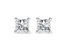 14k White Gold 1/5 Cttw Princess-cut Diamond Petite Stud Earrings - I-J, I2-I3 - White Gold