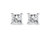 14k White Gold 1/5 Cttw Princess-cut Diamond Petite Stud Earrings - I-J, I2-I3 - White Gold