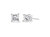 14k White Gold 1/5 Cttw Princess-cut Diamond Petite Stud Earrings - I-J, I2-I3